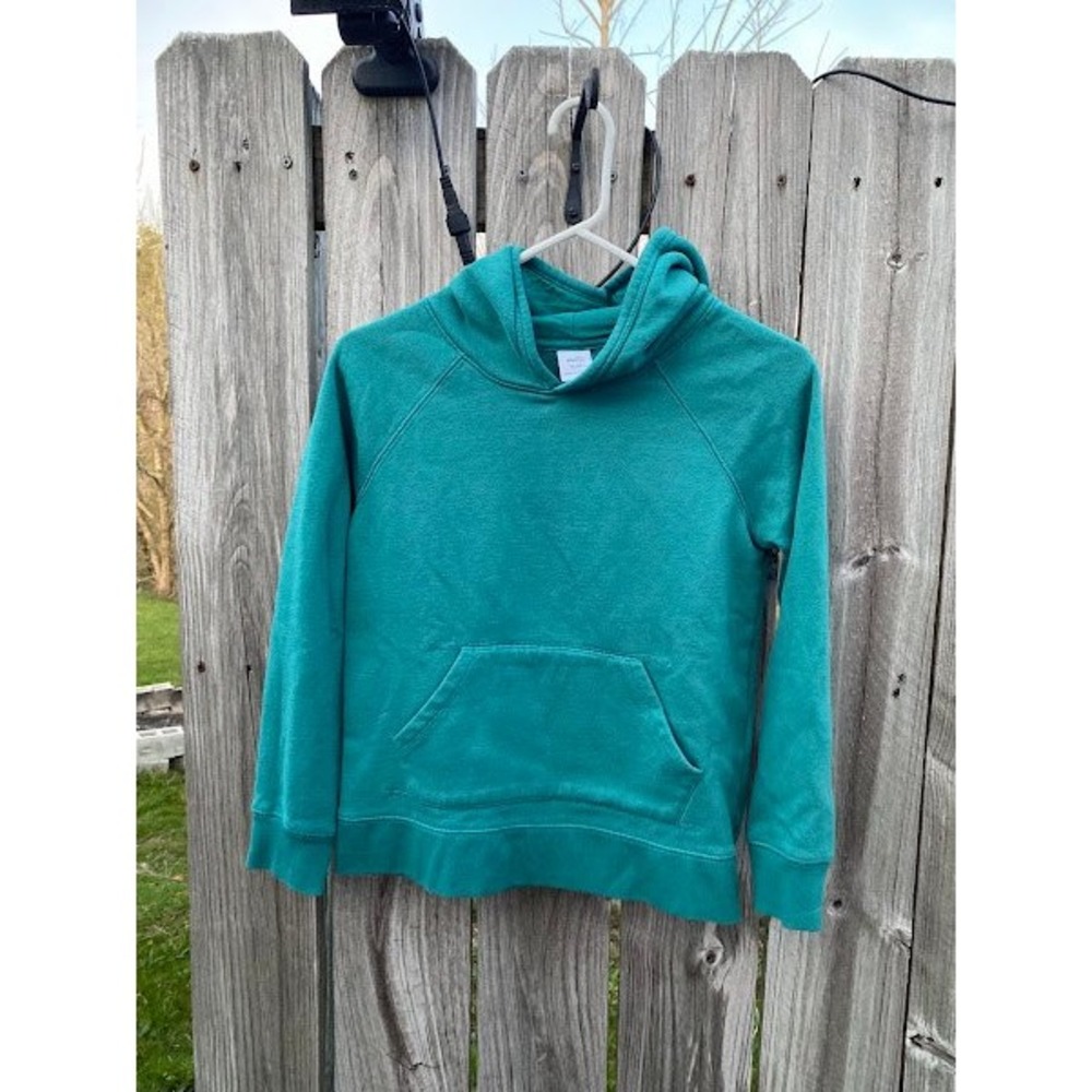 Amazon Essentials Kids XL 12‎ Teal Green Pullover Fleece Hoodie Sweatshirt